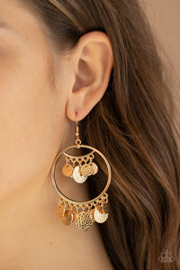 All-CHIME High - GoldEarrings- Paparazzi Accessories